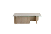 Tavolino in legno "Flavio" - 105 x 65 x 30 cm - Travertino
