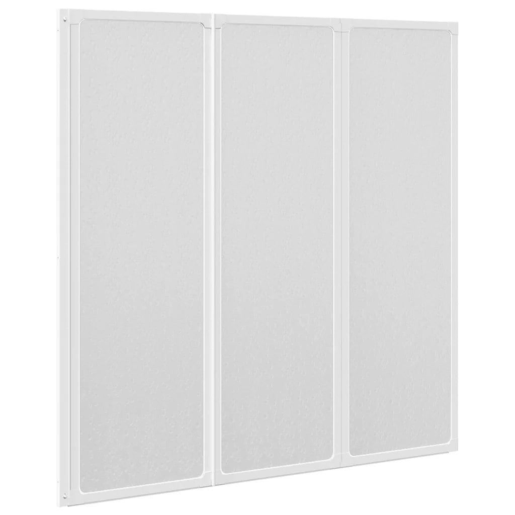 Doccia da bagno a parete 117 x 120 cm 3 Pannelli pieghevoli cod mxl 53964