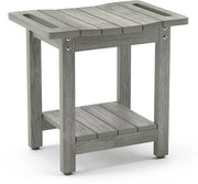 Douchecassa HDPS con sgabello per rasatura gambe, sedile per doccia impermeabile per la stanza da bagno, resistente all'usura, antiscivolo, maniglie, per uso interno ed esterno, grigio