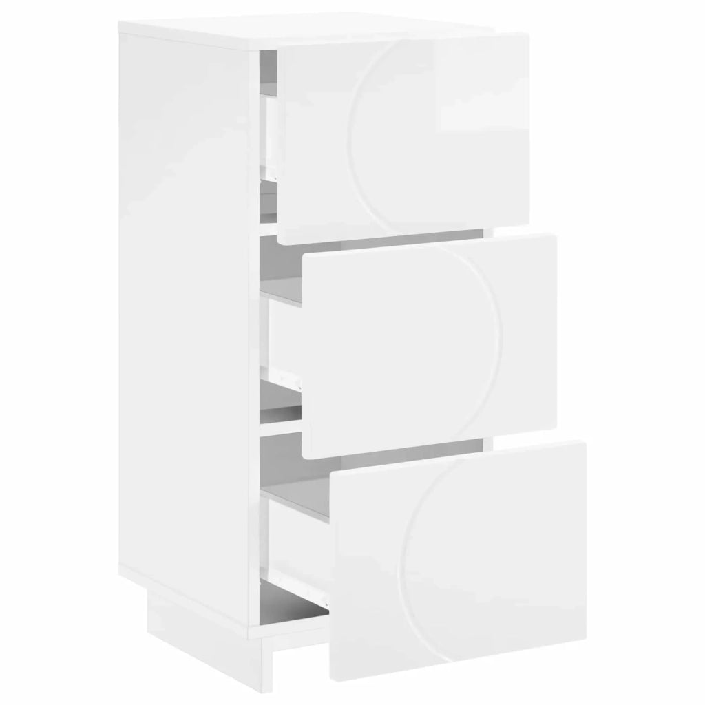 Credenza Bianco Lucido 33,5 x 34,5 x 75 cm Legno ingegnerizzato 8011517