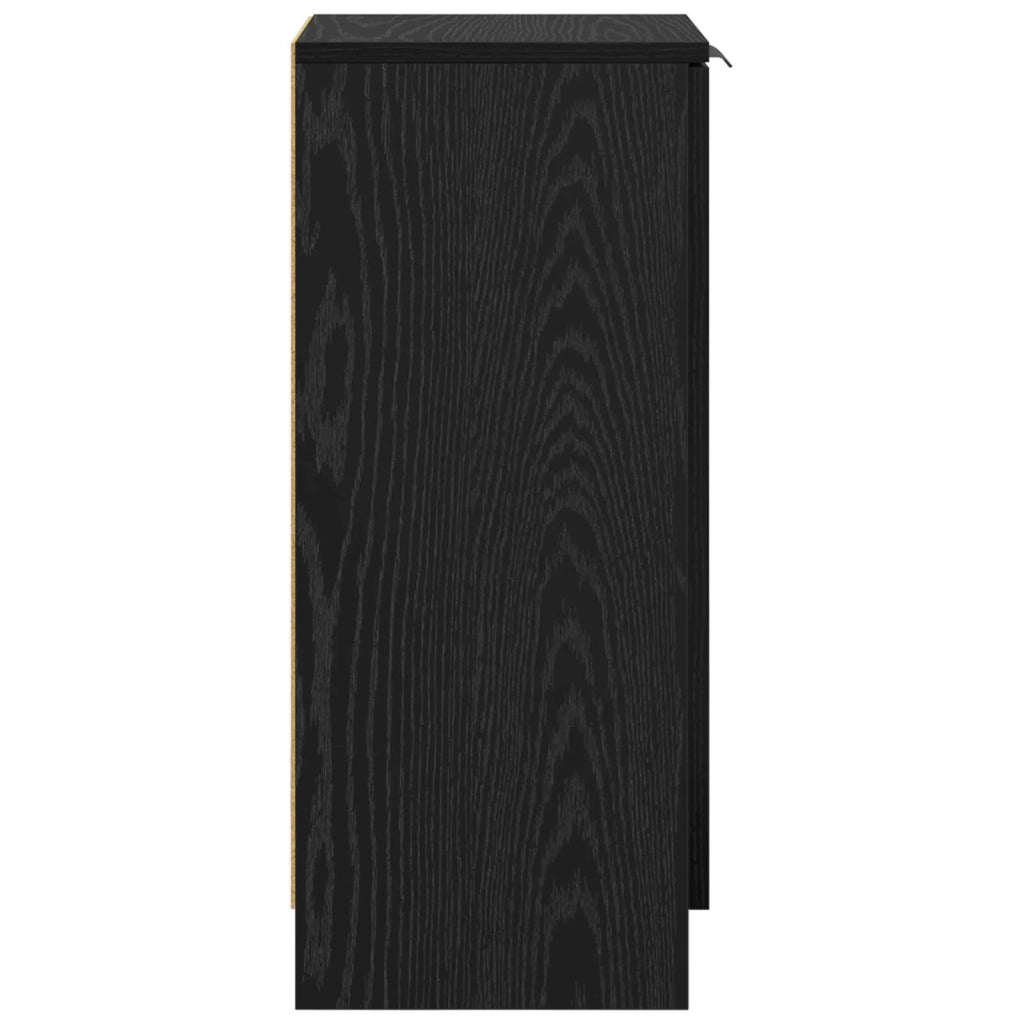 Credenza Rovere Nero 30 x 30 x 70 cm Legno multistrato 880796