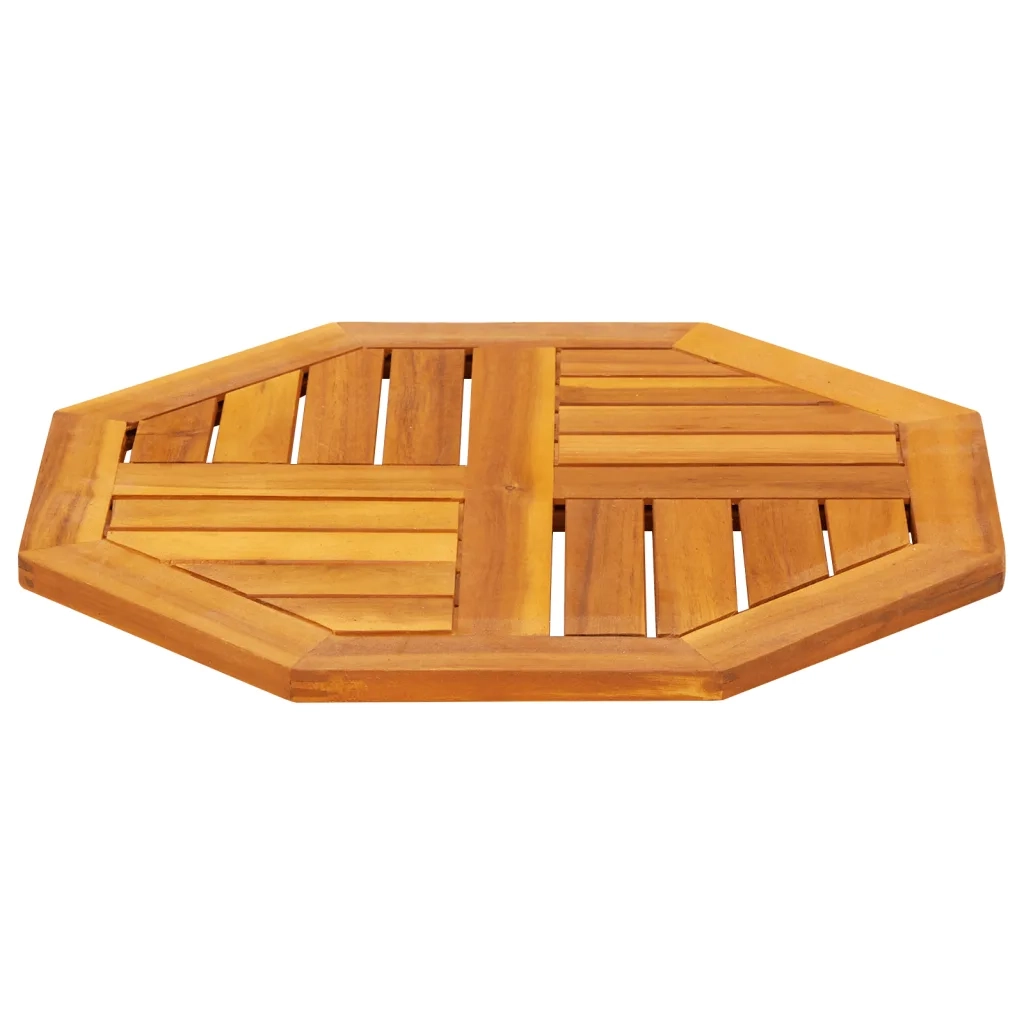 Piano per Tavolo 50x50x2 cm Ottagonale Legno Massello di Acacia