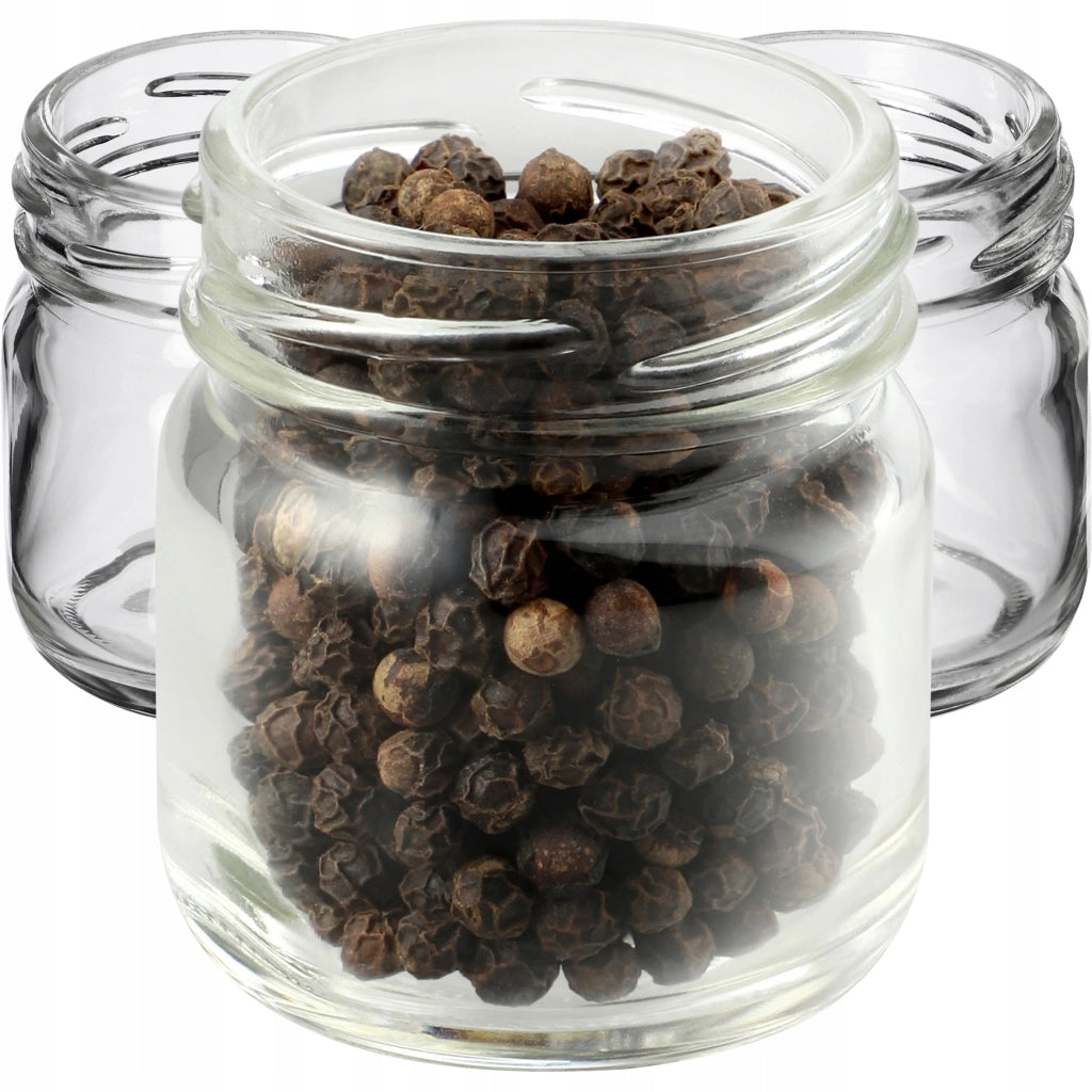 KADAX 50 pezzi Barattoli da 40 ml Barattoli per conserve Miele Marmellata Coperchi Tappi Fi 43