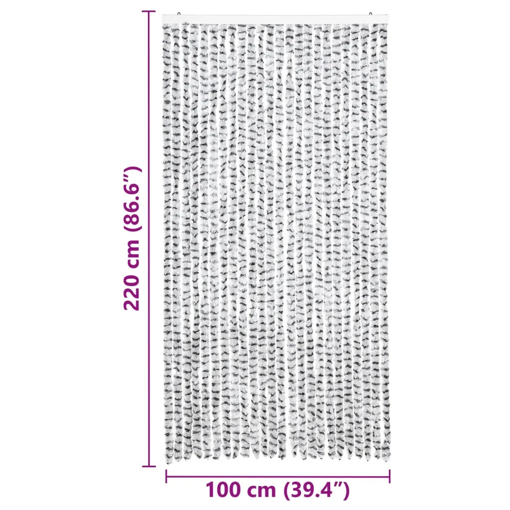 Zanzariera Grigio Chiaro e Grigio Scuro 100x220 cm Ciniglia CFW2009042