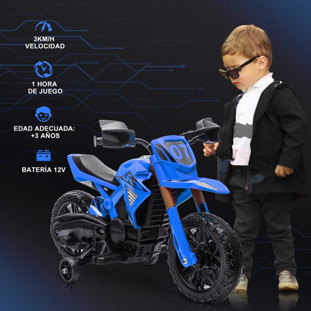 Moto Elettrica Bambini ¨C zephmum ¨C 12V Blu