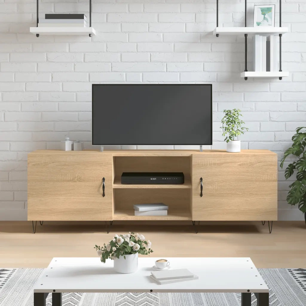 Mobile Porta TV Rovere Sonoma 150x30x50 cm in Legno Multistrato 829095