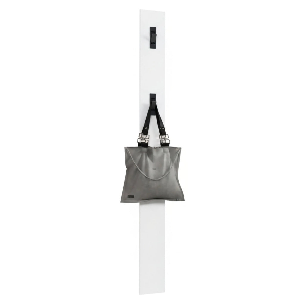 Ascrea, Appendiabiti 3 Ganci Made in Italy, 170h cm Bianco Lucido