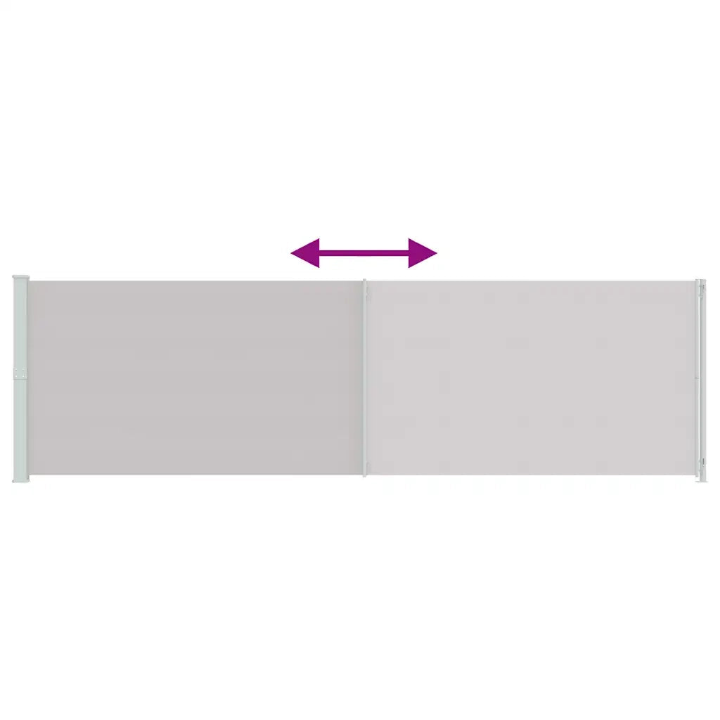 Tenda da Sole Laterale Retrattile per Patio 180x614 cm Grigia 317968