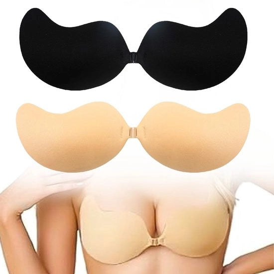 Push-up Reggiseno autoadesivo D Cup - Reggiseno Push-up riciclabile - Reggiseno senza spalline invisibile - 2 pezzi - Idrorepellente - Design ultra spesso - Reggiseno Push-up push-up