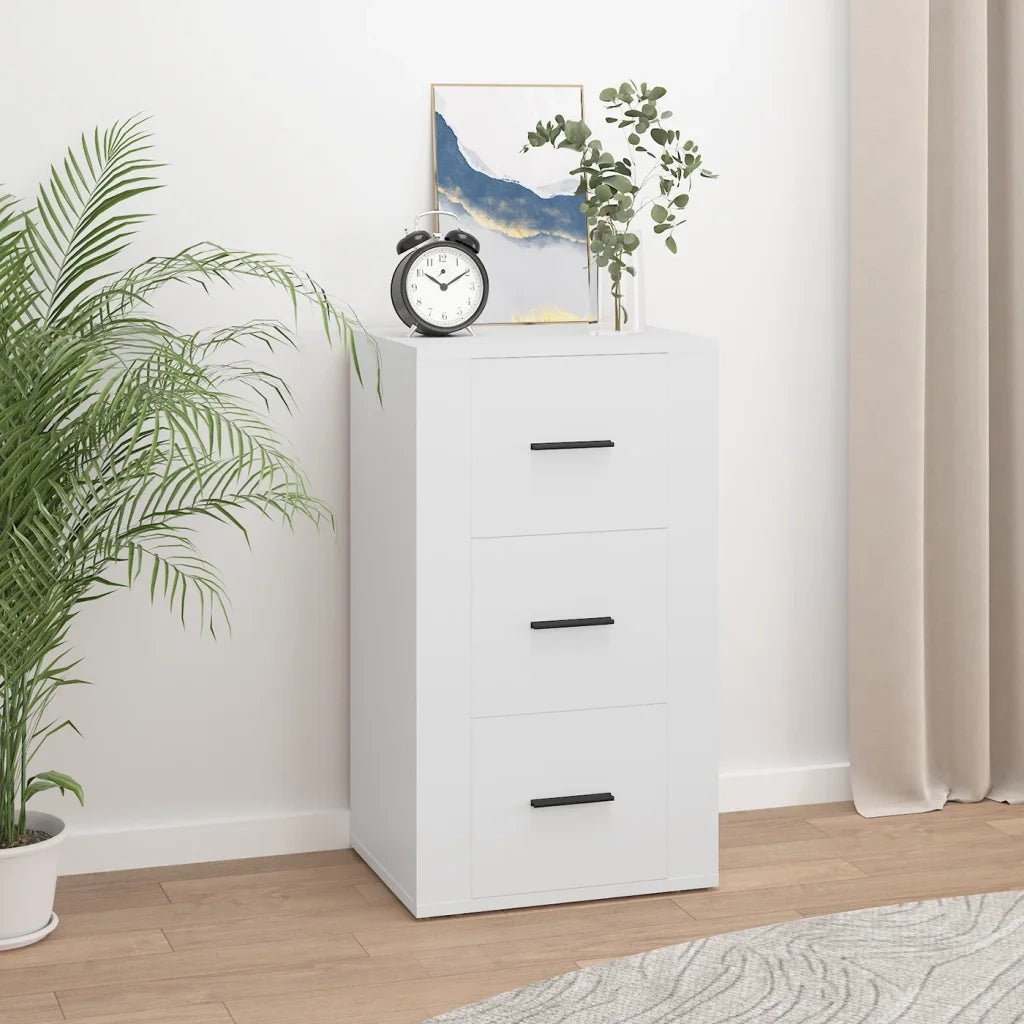 Credenza | Madia | Buffet da pranzo | Armadio da pranzo Bianca 40x33x70 cm in Legno Multistrato