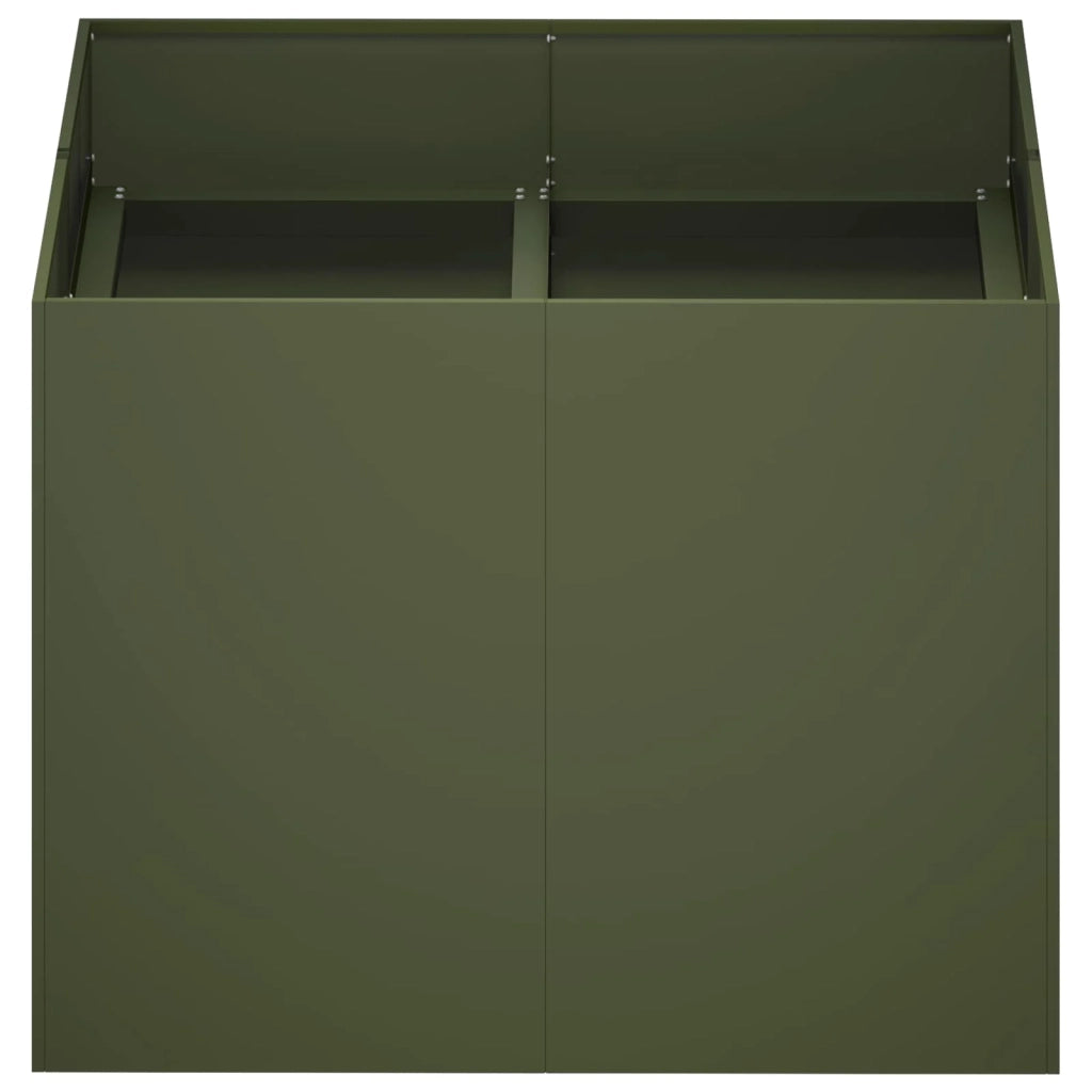 Vaso da giardino Verde Oliva 80 x 80 x 60 cm 8005921