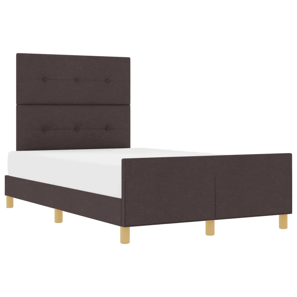 Struttura del letto Marrone scuro 120 x 200 cm Tessuto 3344721