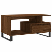 Tavolino salotto | Tavolino da caff¨¨ | Tavolino da Soggiorno Rovere Marrone 90x49x45 cm Legno Multistrato