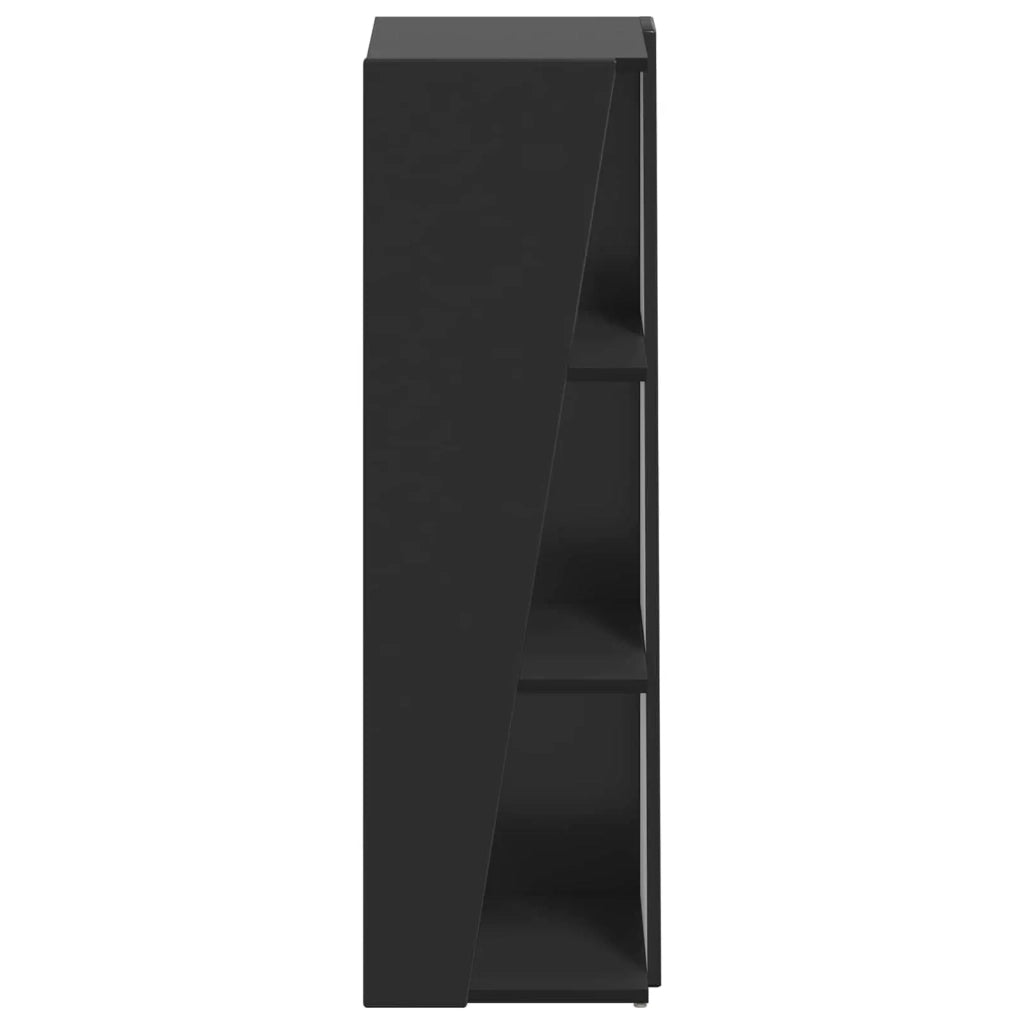 Mensola laterale Nero 33 x 32 x 100,5 cm Legno multistrato