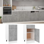Armadio Inferiore Cassetto Grigio Cemento 40x46x81,5Multistrato 801216