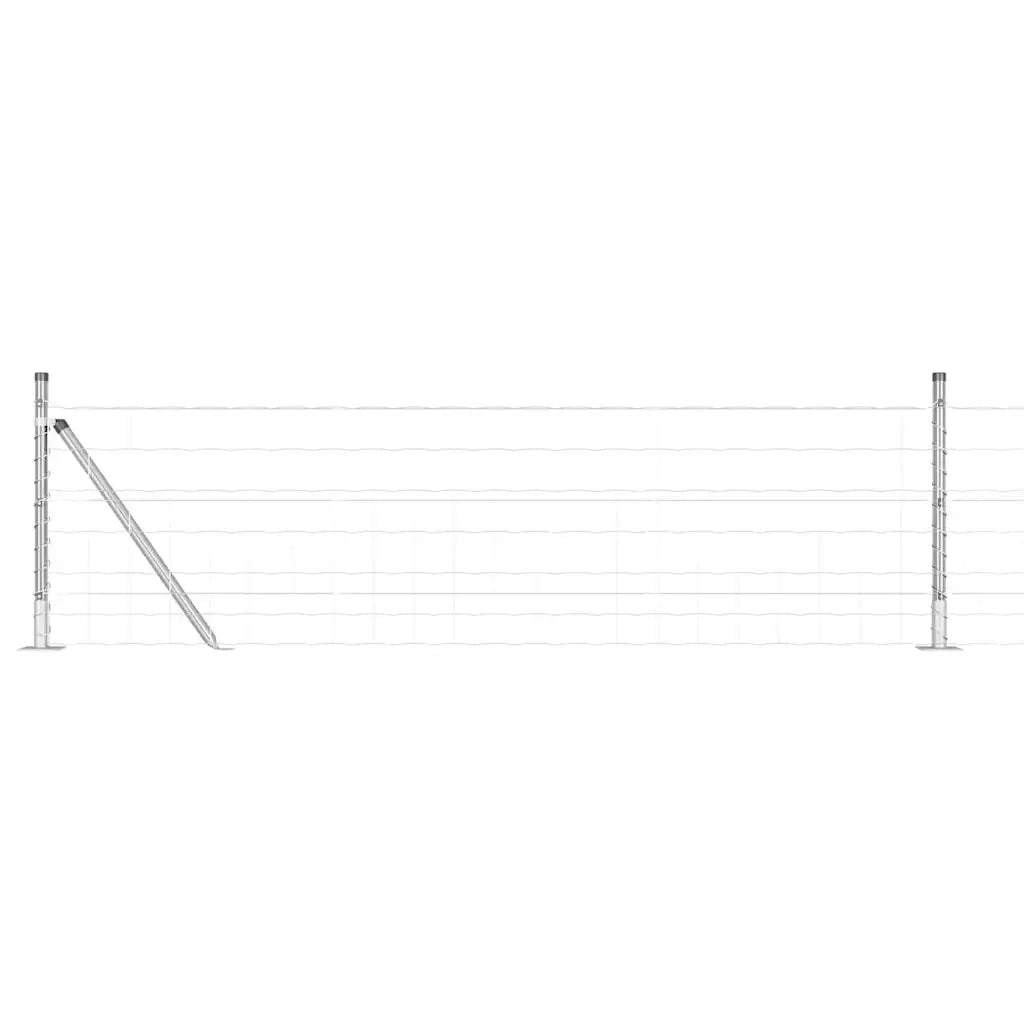 Recinzione con Posto Argento 0,6 x 25 m Acciaio