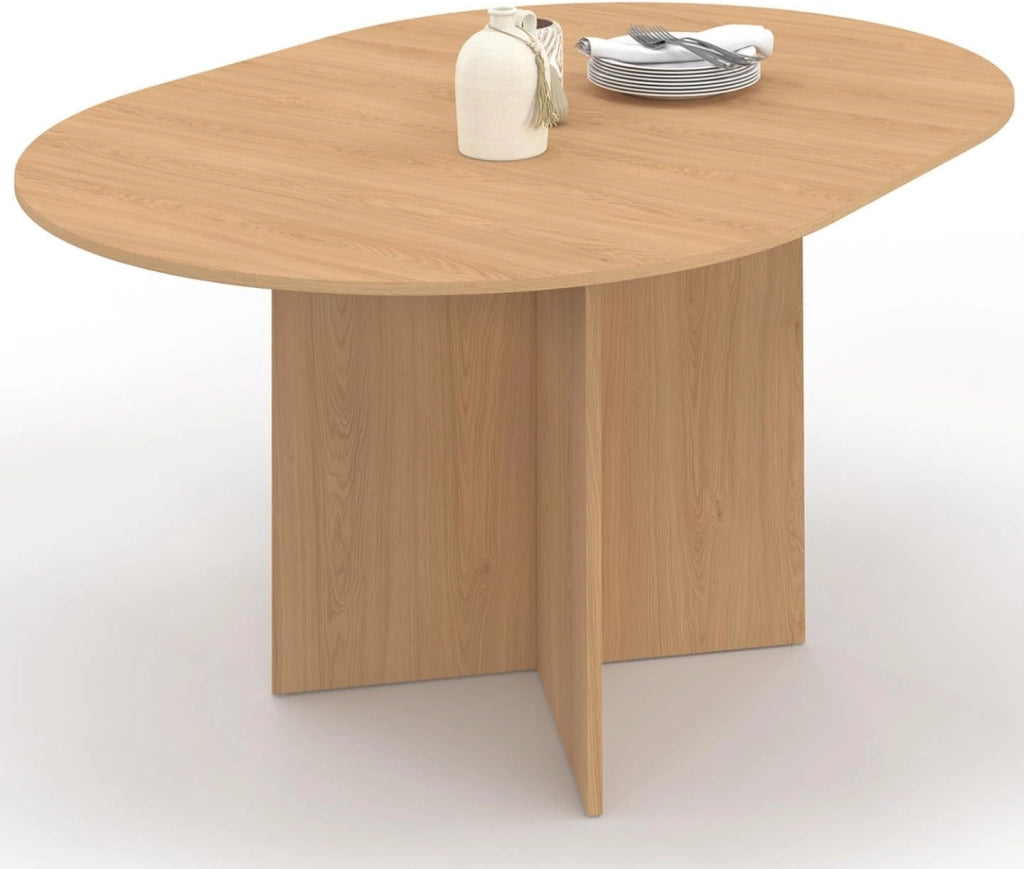Tavolo da pranzo allungabile Ovale Marthe 4-8 Persone Legno Faggio, 110-150 cm
