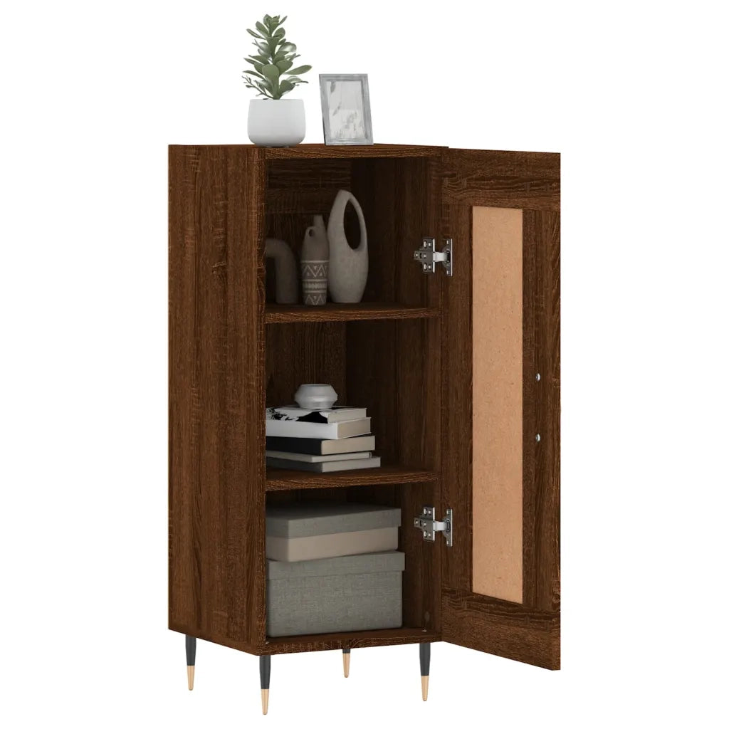 Credenza Rovere Marrone 34,5x34x90 cm in Legno Multistrato 830427