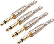 Set di Collegamenti Audioplus Mono 6,35mm da 4 pezzi