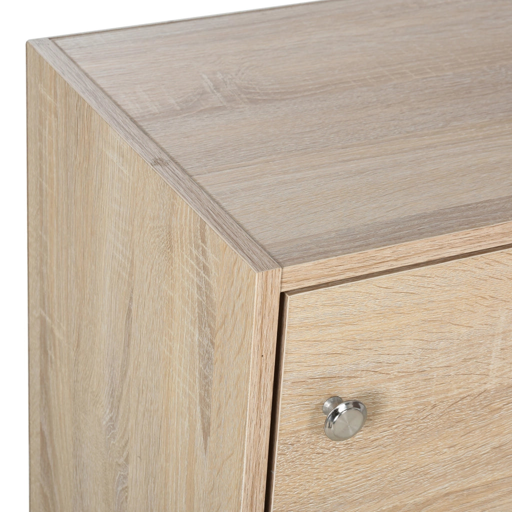 Cassettiera con 3 Antine e 3 Ripiani in Legno ¨C zephmum ¨C Bianco 48x34x100cm