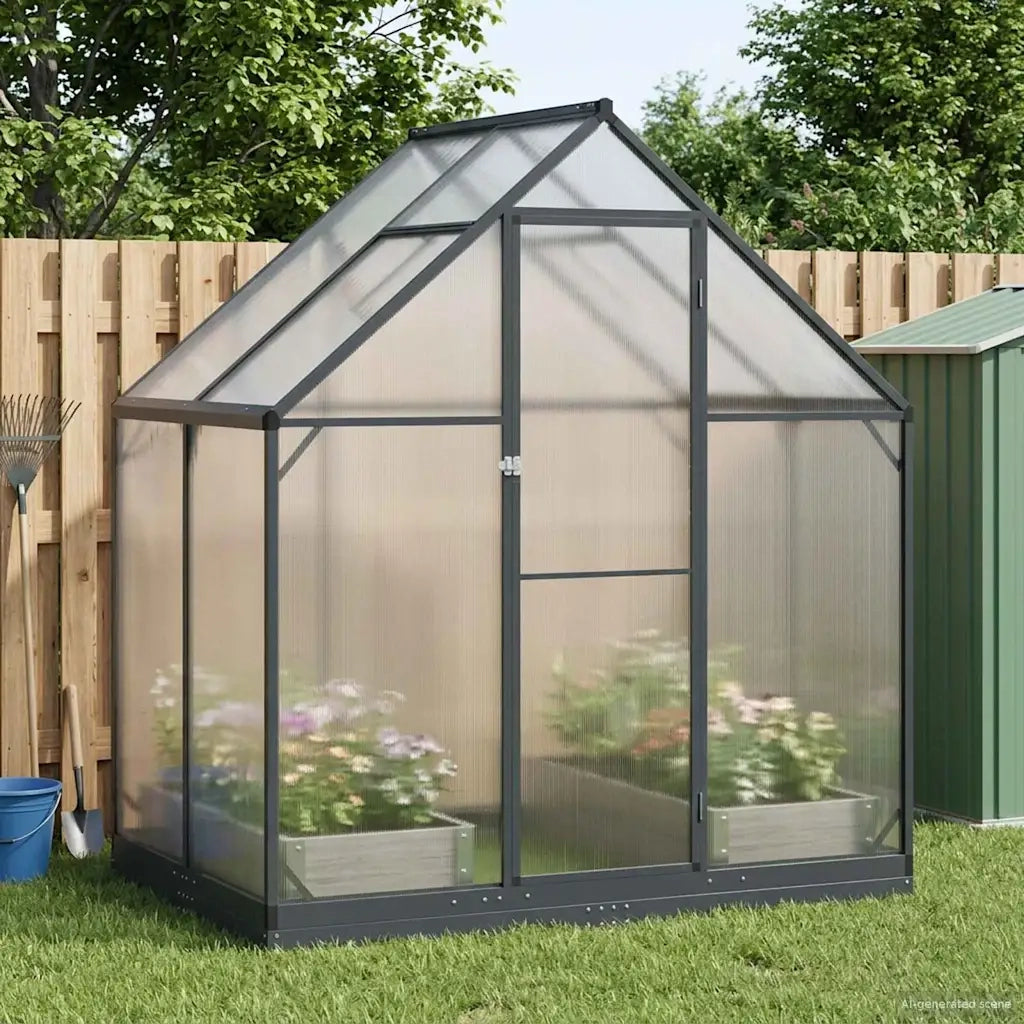 Serra da Giardino con porta Antracite 183,5 x 123 x 207 cm CFW1458633