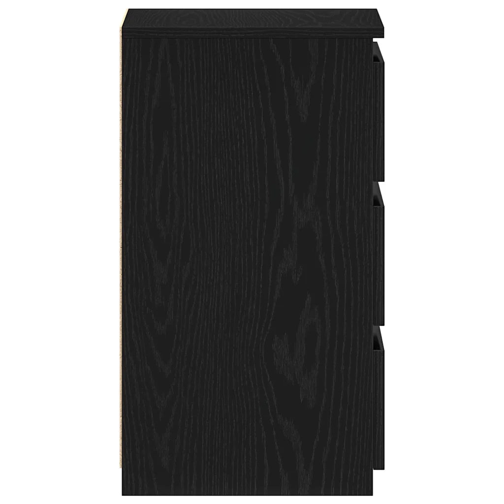 Armadio da Notte 2 pcs Rovere Nero 40 x 35 x 62,5 cm 862614