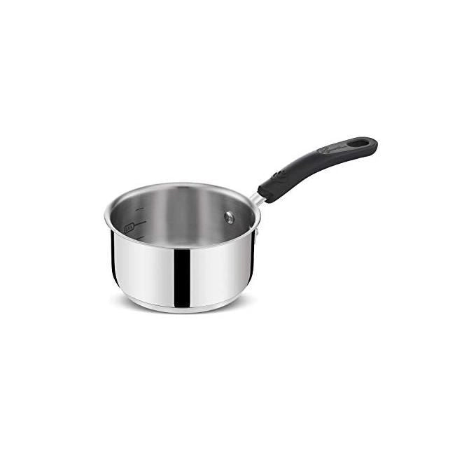 Lagostina Pratica Casseruola Fonda Manico Lungo per Induzione Grigio 14cm Acciaio 18-10
