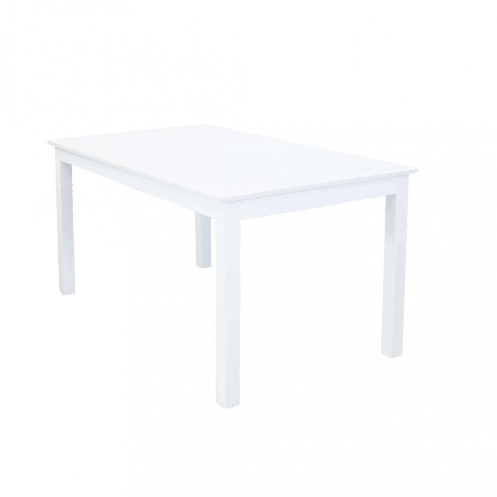 Tavolo Cuba Allungabile 150/210x90x75 h cm in Alluminio Bianco