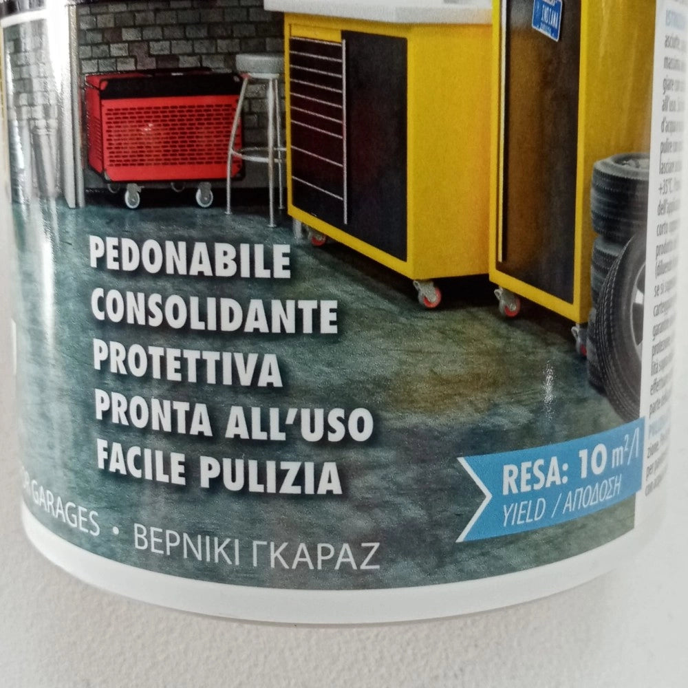 Saratoga 750ml vernice trasparente per pavimenti di box garage laboratori cantine seminterrati