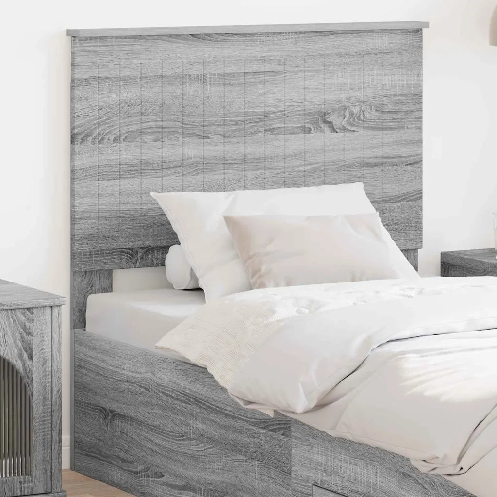 Testiera-Testata-Testiera Decorativa Grigio Sonoma 90 cm Legno multistrato 812909