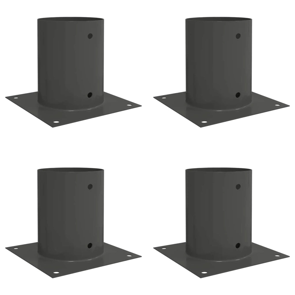 Ancora rotonda per terreno 4 pz Antracite 18 x 18 x15 cm CFW1229931