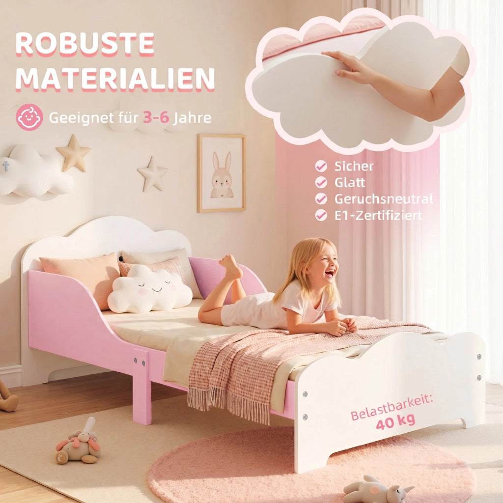 Letto singolo per bambini ¨C zephmum ¨C rosa 140x70 cm