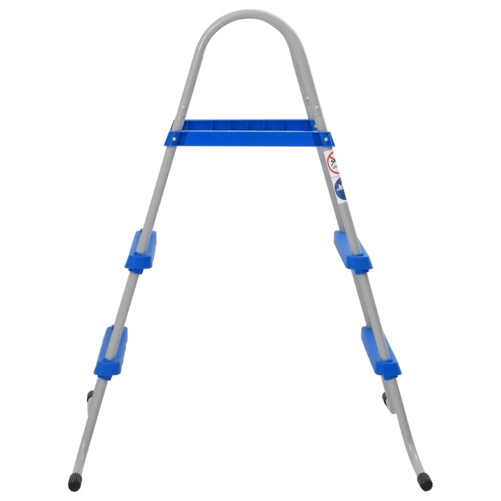 Scaletta per Piscina Fuori Terra 84 cm in Acciaio e Plastica CFW7970027