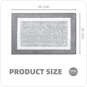 Mattezzaletto microfibra 60 x 90 cm, matto antiscivolo per bagno lavabile a macchina, copertura per doccia assorbente acqua, pannelli di pavimento duraturi (grigio)