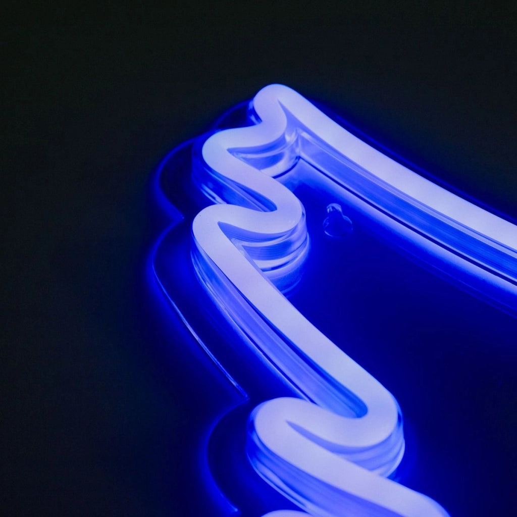 Applique neon ali blu LED 5W con interruttore USB Zuma Line