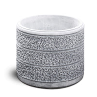 Vaso da Giardino 44x44x36 cm in Cemento Granulato di Marmo Monviso Medio Grigio