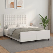 Giroletto con Testiera-Struttura Letto con testiera Bianco 140x200 cm in Similpelle 968990