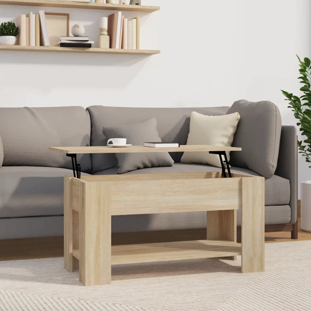 Tavolino da Salotto-Tavolino da soggiorno-Tavolo Rovere Sonoma 101x49x52cm Legno Multistrato