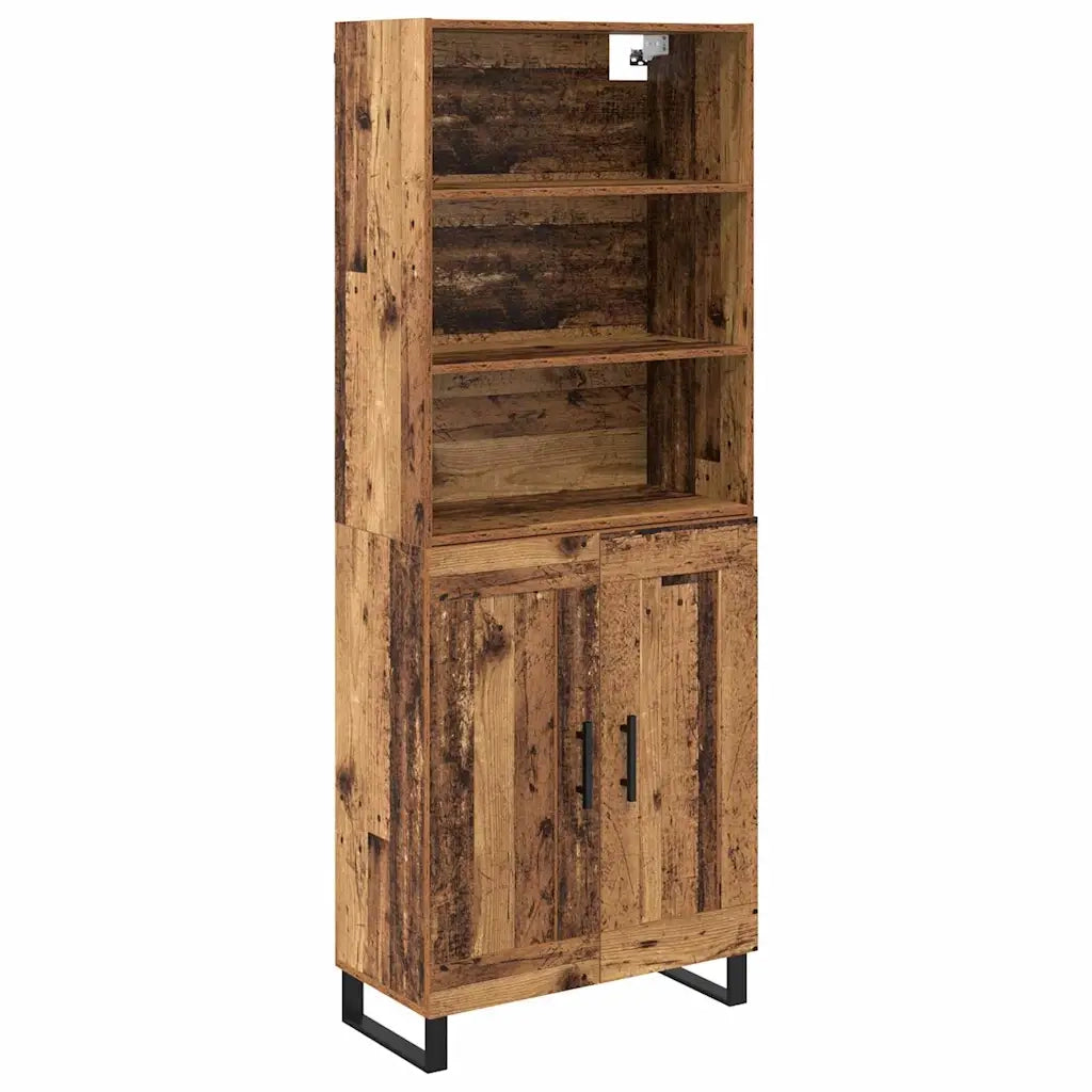 Credenza 2 pcs Legno vecchio Legno multistrato