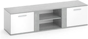 Mobile tv Novelli, Calcestruzzo, 155 x 41 cm, per l'utilizzo come mobile TV con più ripiani