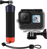 Accessorio Set per Azione con Manopola Galleggiante Idroprova con Alloggiamento Sottomarino - Adatto per Fotocamera da Azione - Nero - Modello compatibile con Hero 13/12/11/10/9.