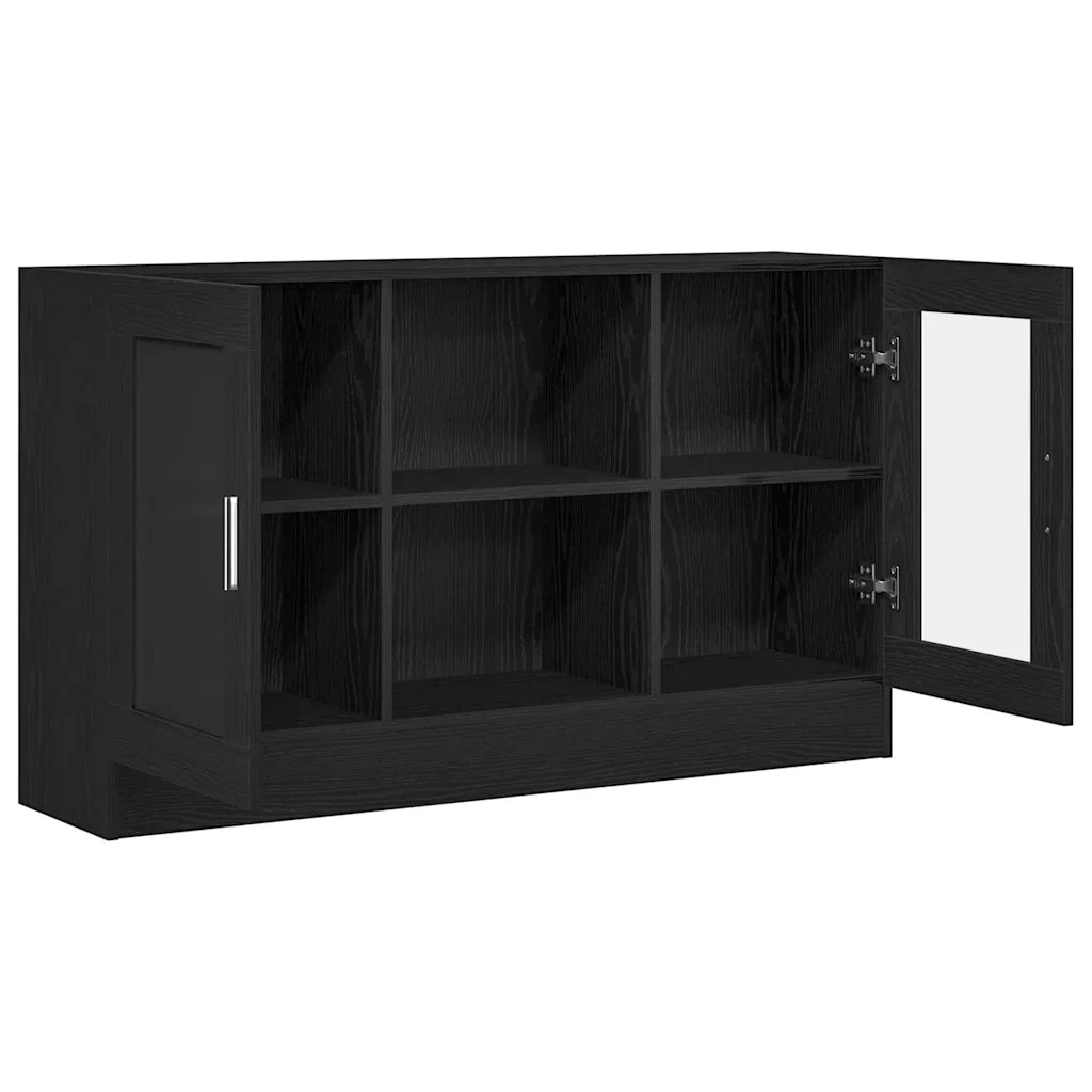 Credenza-Buffet-Armadio da cucina Rovere Nero 120 x 30,5 x 70 cm Legno multistrato 944331