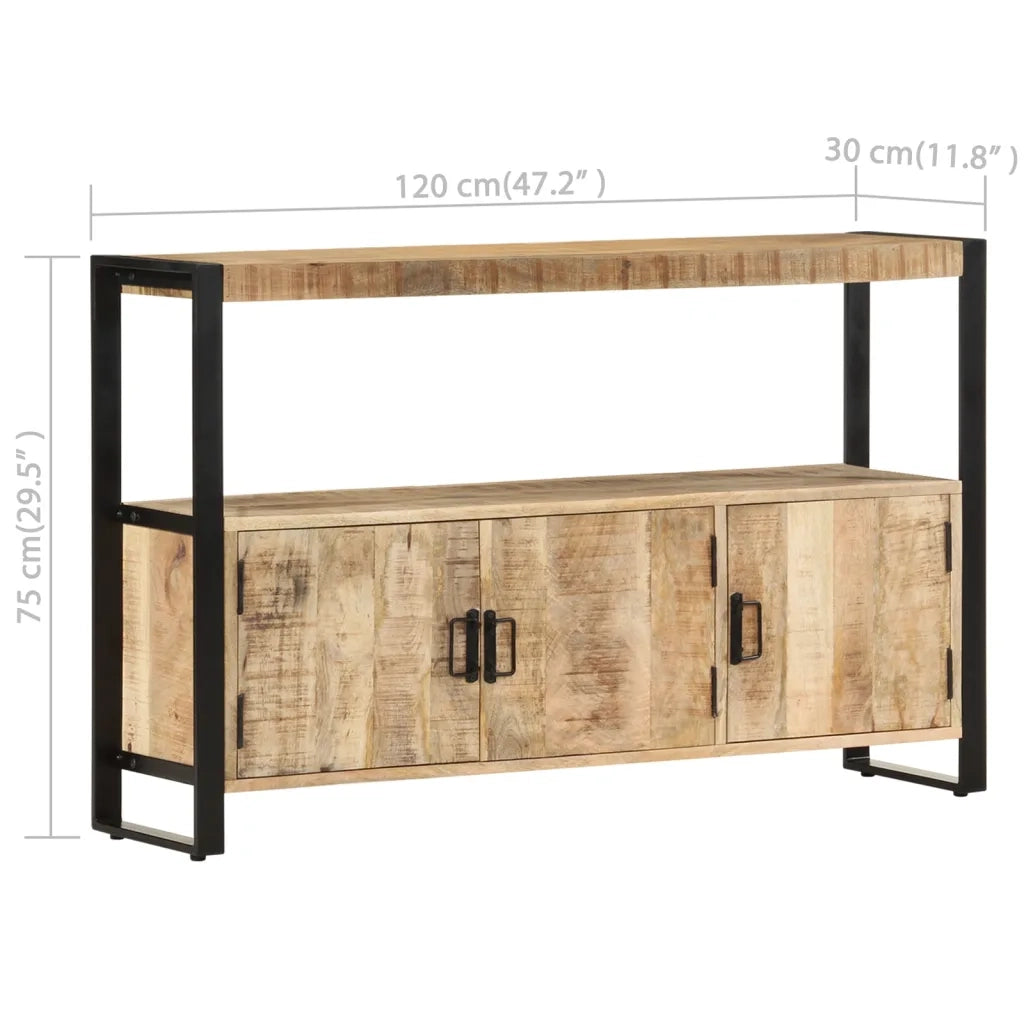 Armadietto 120x30x75 cm in Legno Massello di Mango 247923