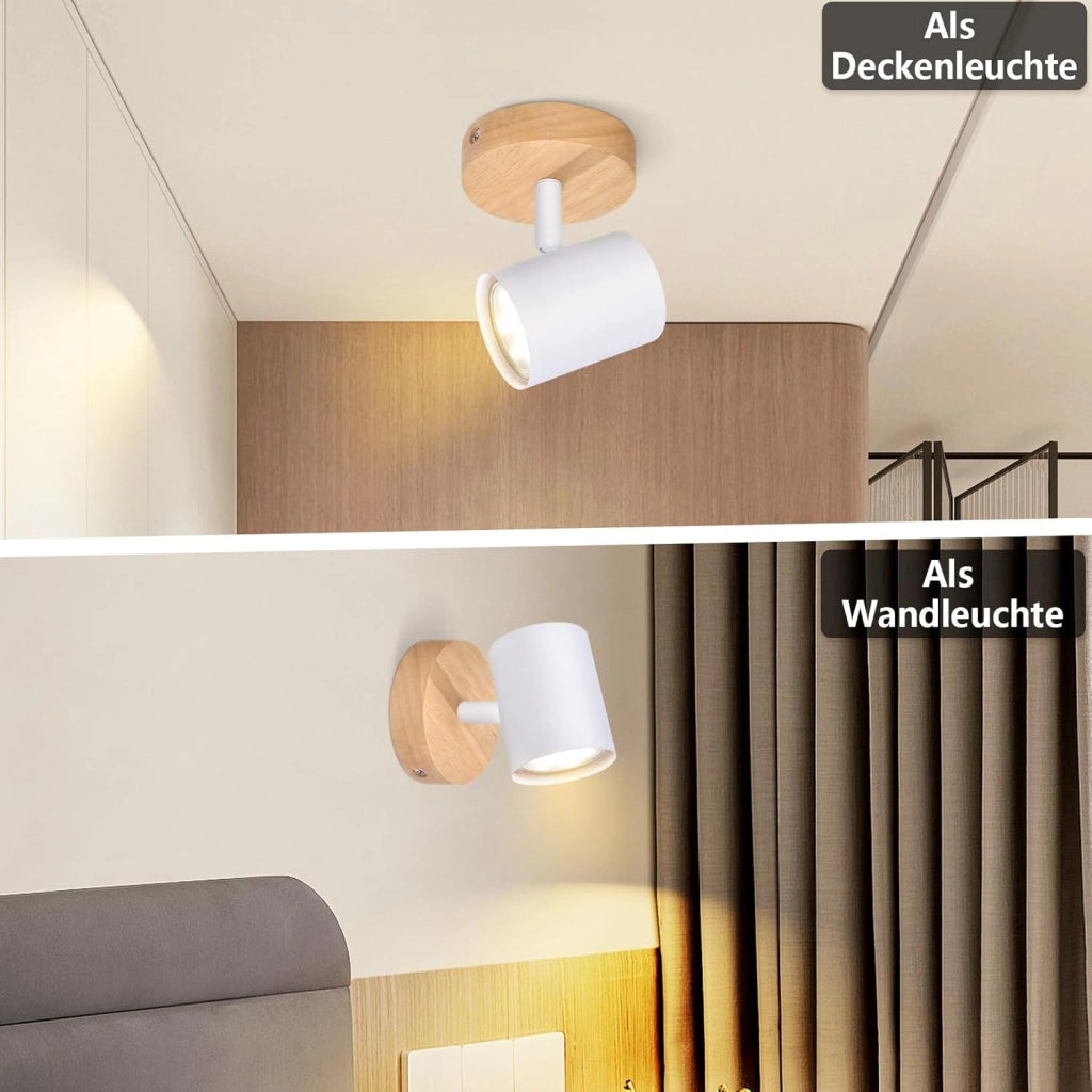 ZMH Faretto da soffitto 1 fiamma GU10 girevoli 350° per corridoio