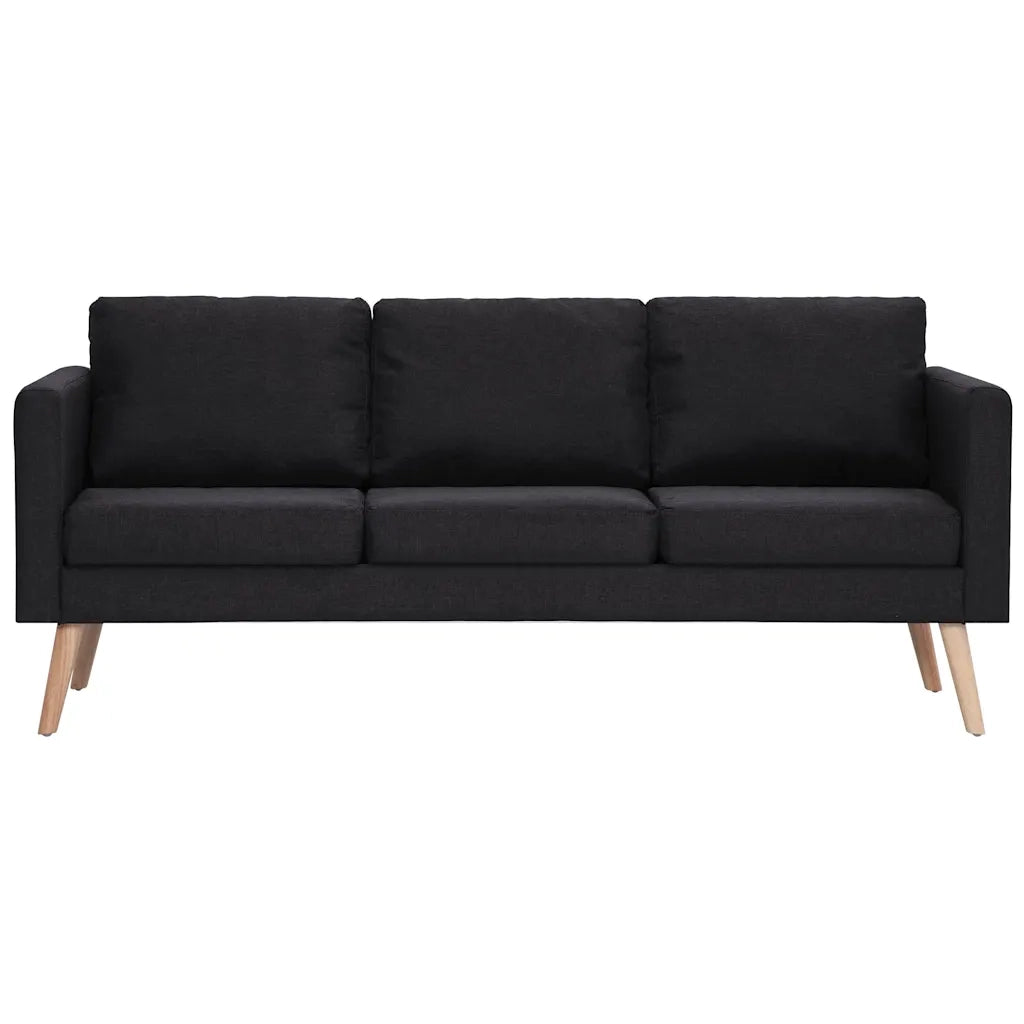 Divano a 3 Posti in Tessuto Nero cod mxl 22782