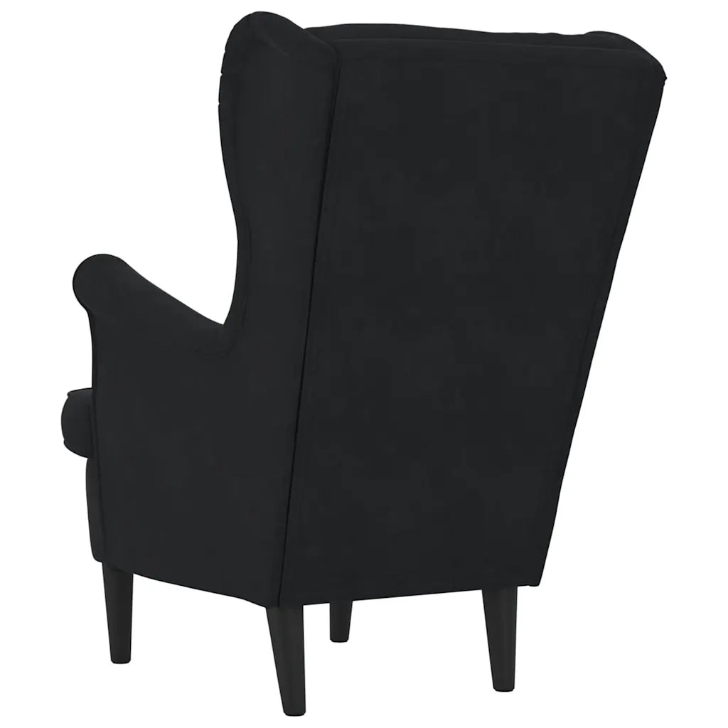 Divano Sedia-Poltrona Nera in Velluto 212679