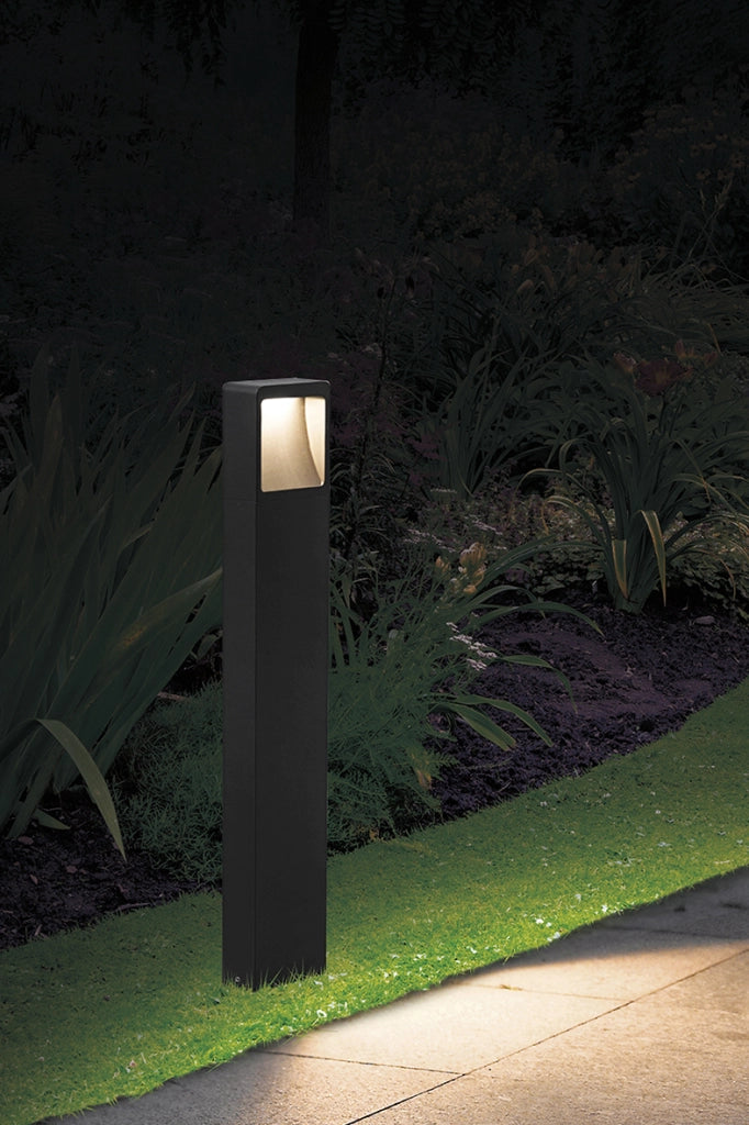 BRAD Bollard da Esterno - Paletto LED 7W 49° 3000K IP65 in Alluminio Verniciato Antracite Altezza 35cm - Rossini Group