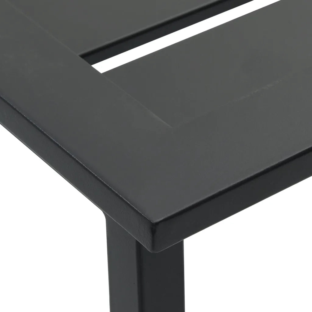 Set Bar da Giardino 9pz Nero in Acciaio Verniciato a Polvere 3283754