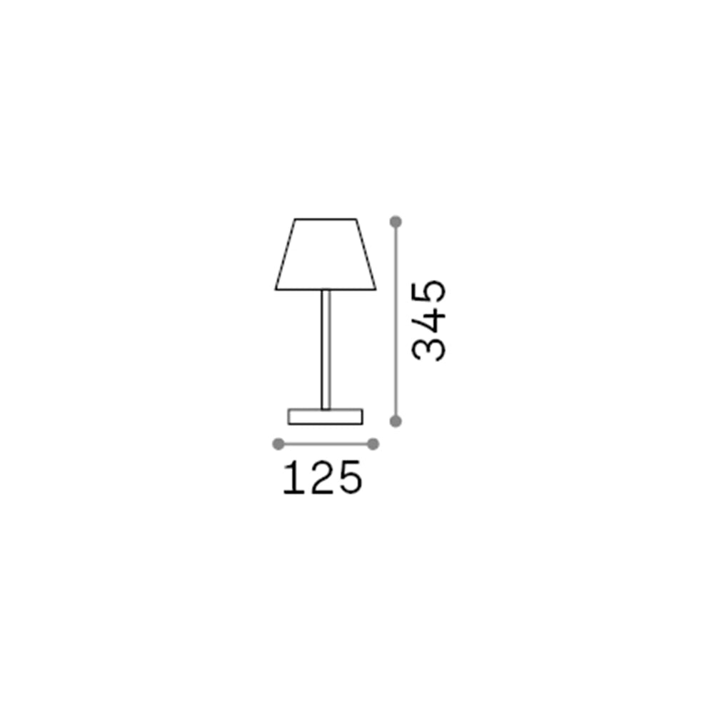 Lampada Da Scrivania-Ufficio Moderna Lolita Metallo Coffee Led 7W 3000K