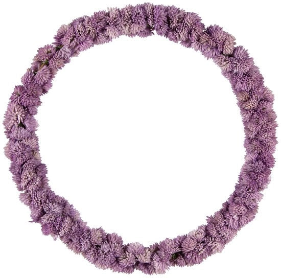 Corona per porta 28 cm - Fiori artificiali - Allium/Lavanda - Decorazione per esterni - Tecnologia RealTouch - Tessitura autentica - Corona decorativa